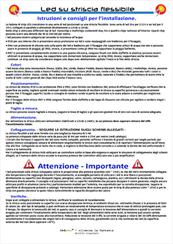 ISTRUZIONI LED SU STRISCIA FLESSIBILE